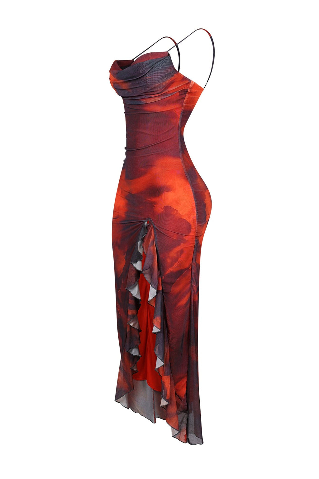 Pomela Mesh Bustier Tank Maxi Dress