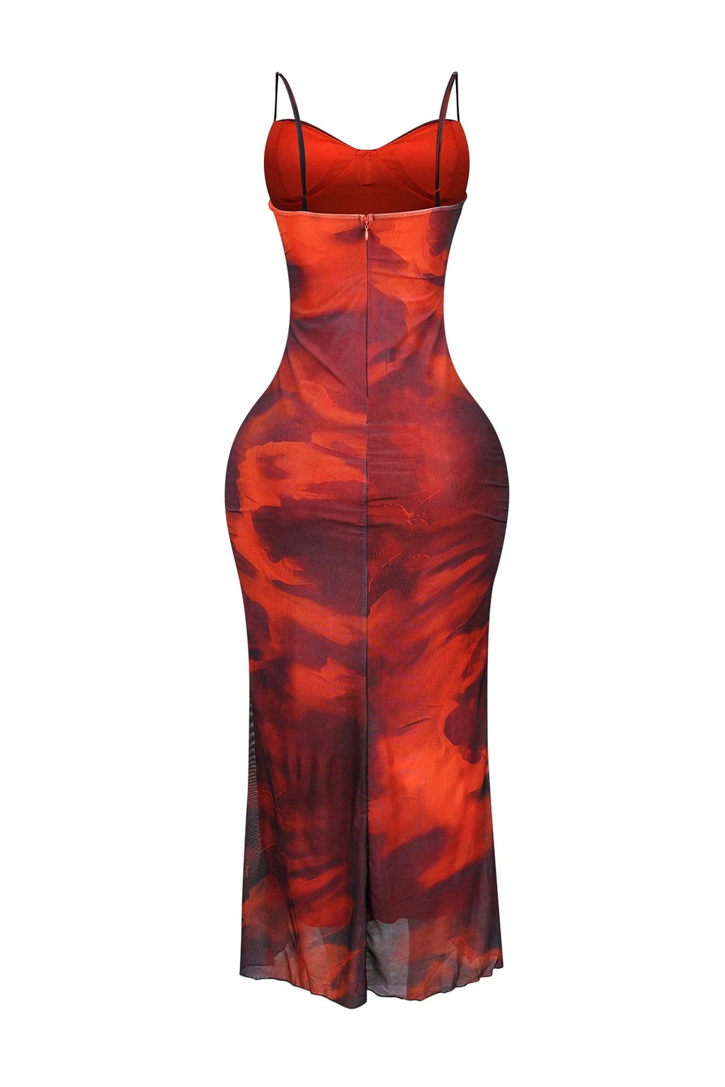 Pomela Mesh Bustier Tank Maxi Dress