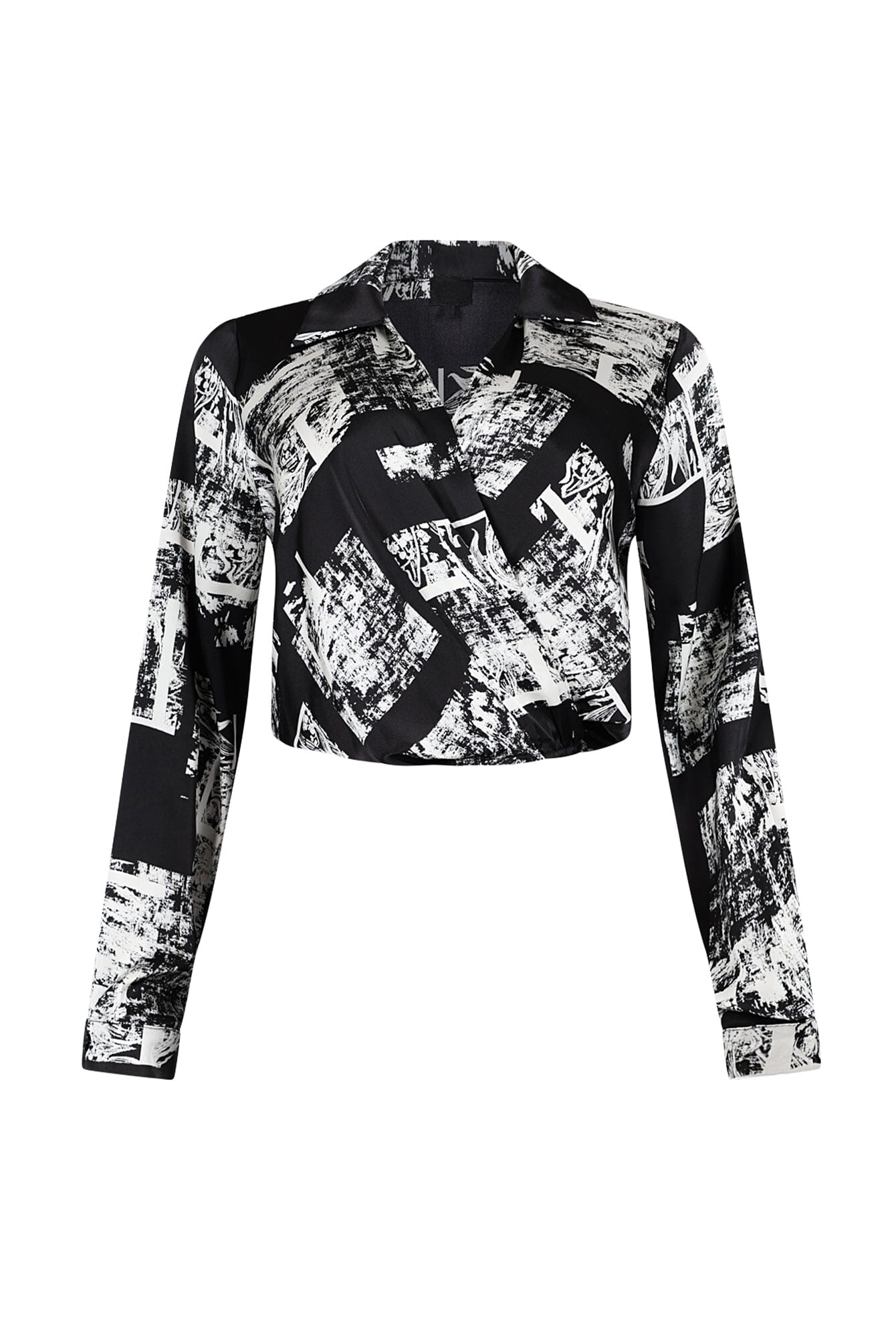 Karissa Geo Print Top With Collar