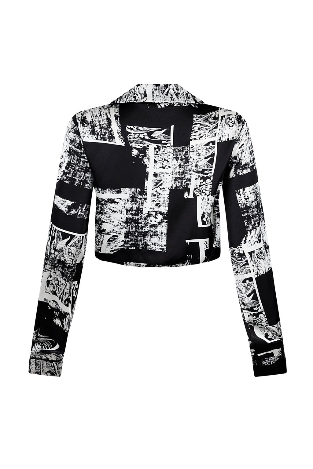 Karissa Geo Print Top With Collar