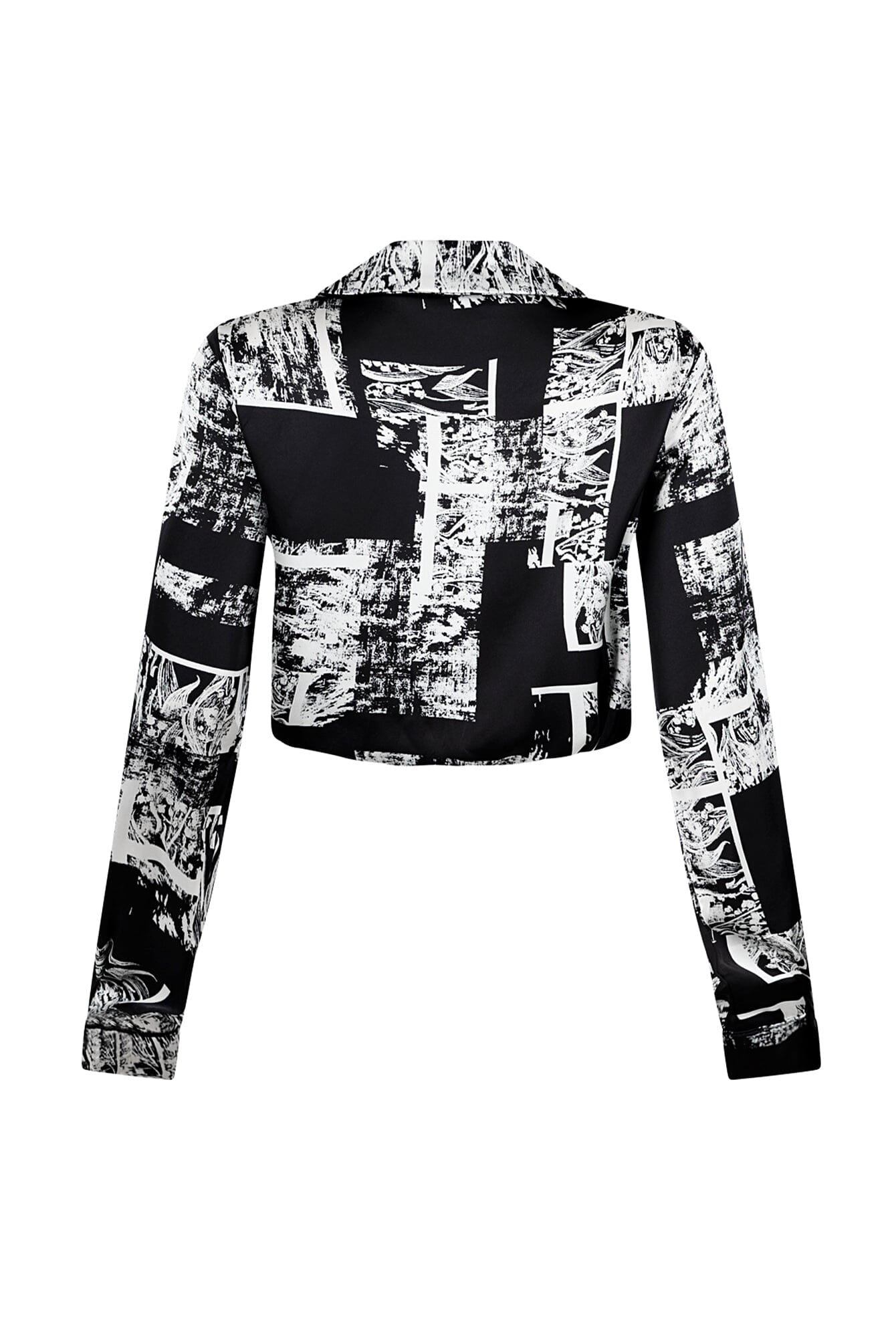 Karissa Geo Print Top With Collar