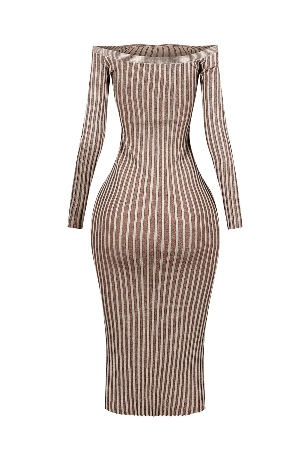 Abigail Two Tone Off Shoulder Midi Dress