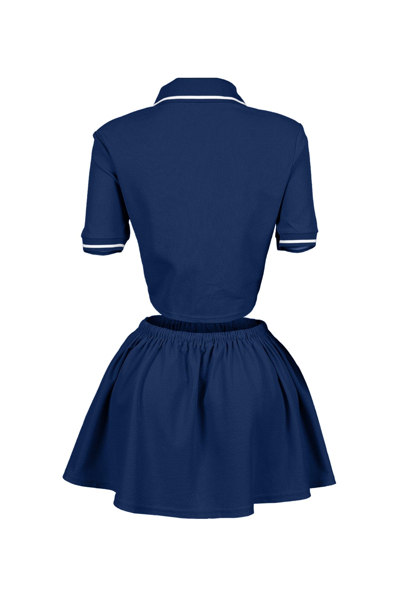 Pamela Polo Trim Crop Top & Skirt SET