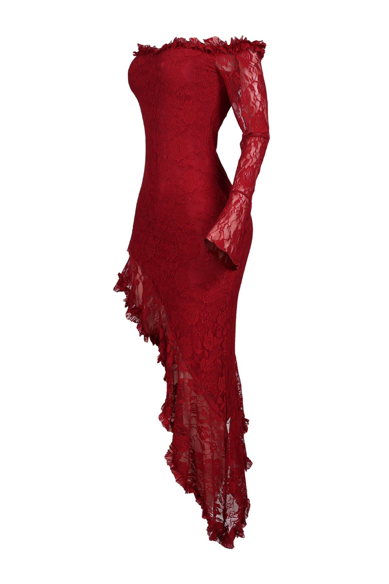 Serenity Lace Off Shoulder Maxi Dress