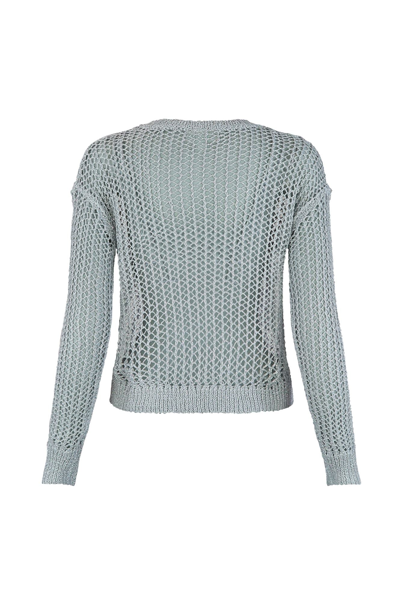 Lights Out Metallic Net Top