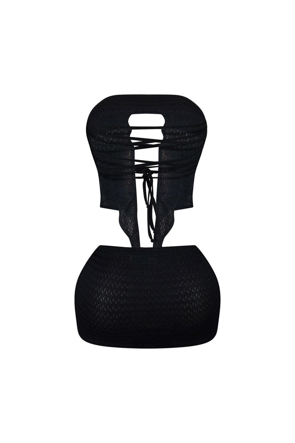 Endless Back Lace Up Top & Skirt SET