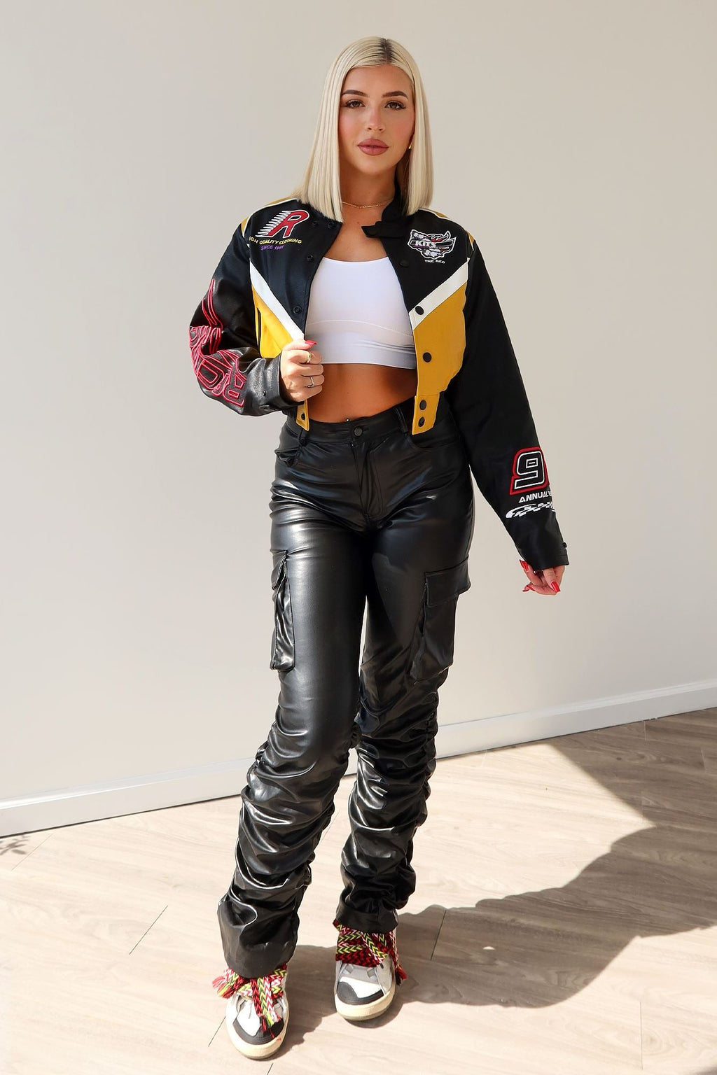 Motorsport Faux Leather Jacket