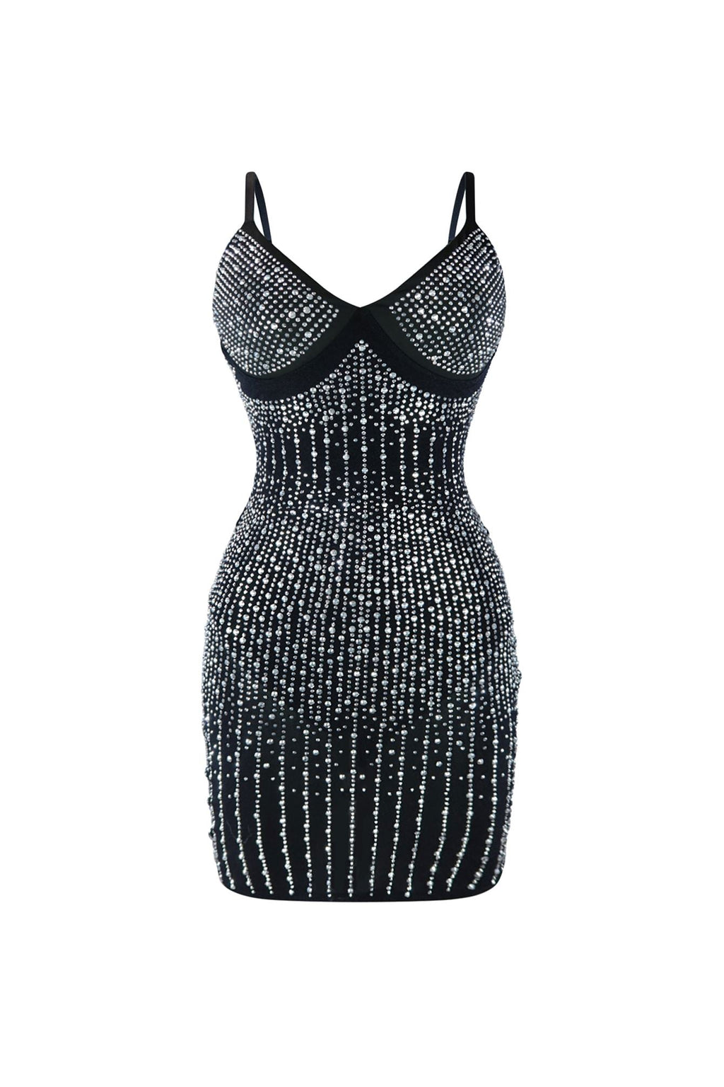 Glowing Place Rhinestone Mini Dress