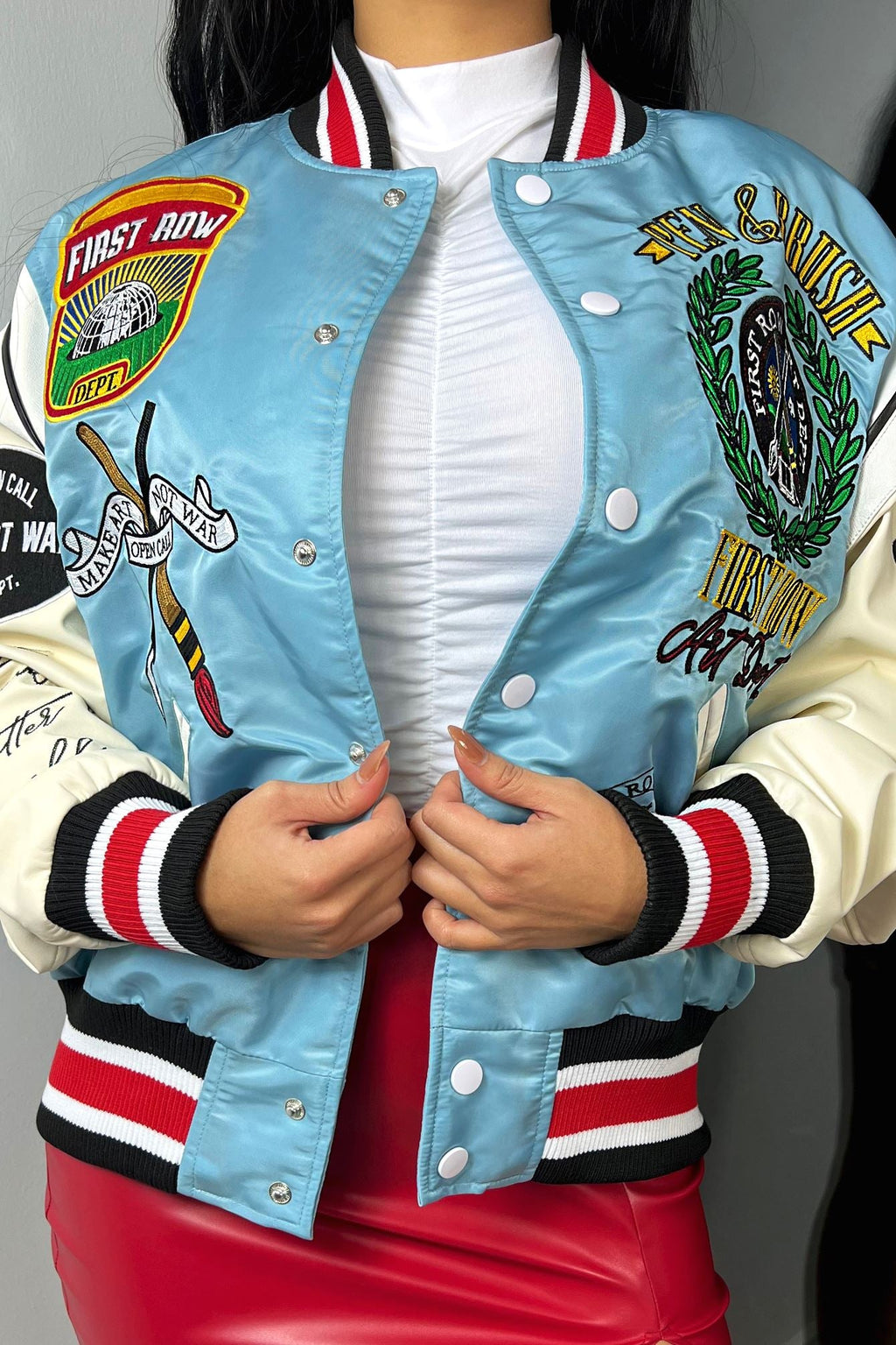 Ivy League Patchwork Varsity Jacket