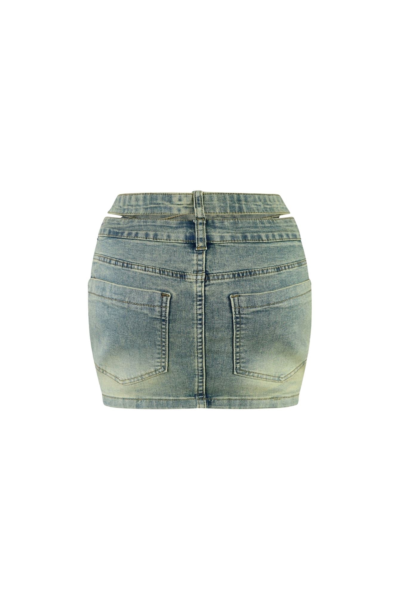 Tic Tac Toe Side Cut Out Mini Skirt