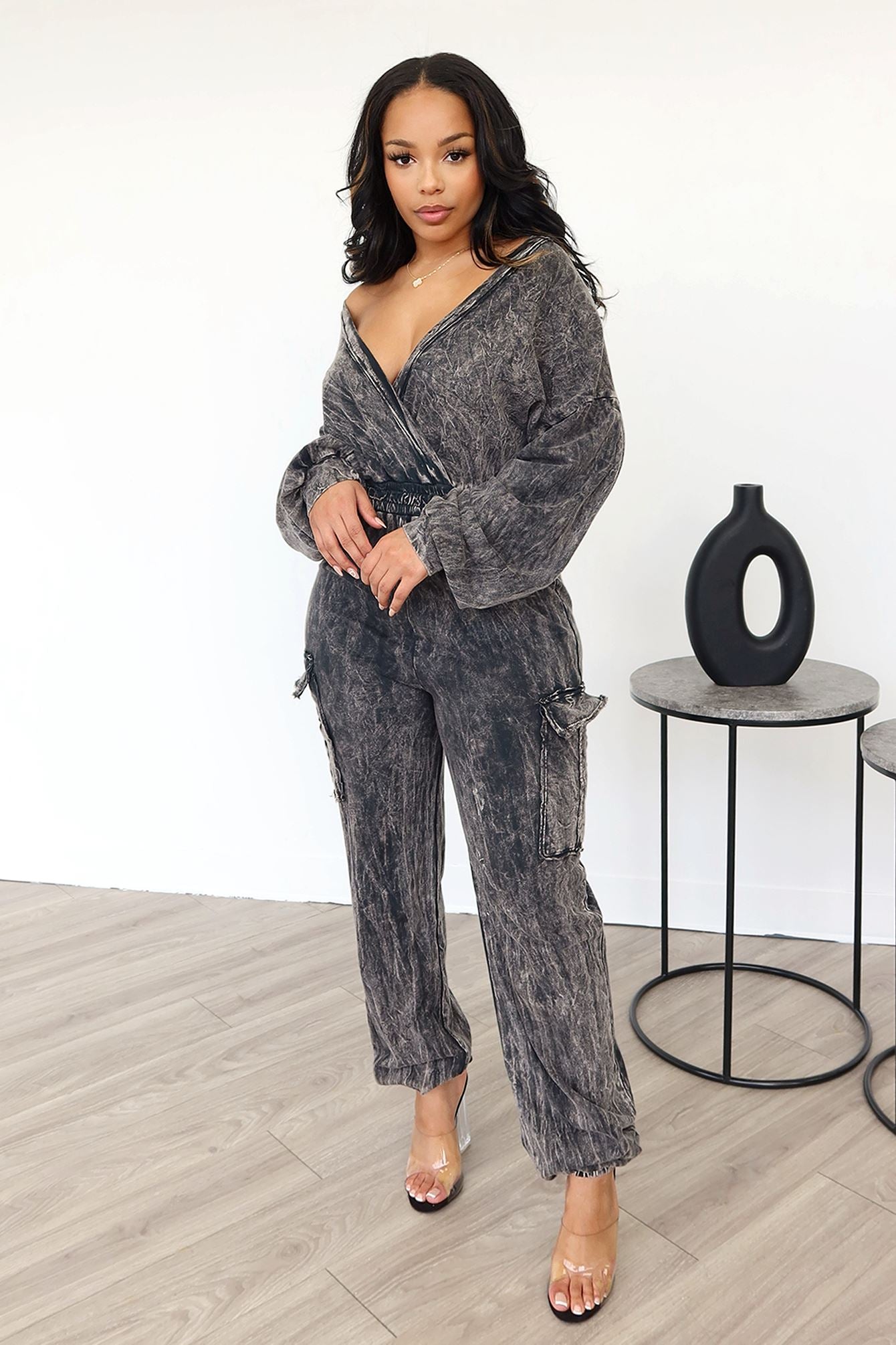 Kimono Mineral Washed Jumpsuit