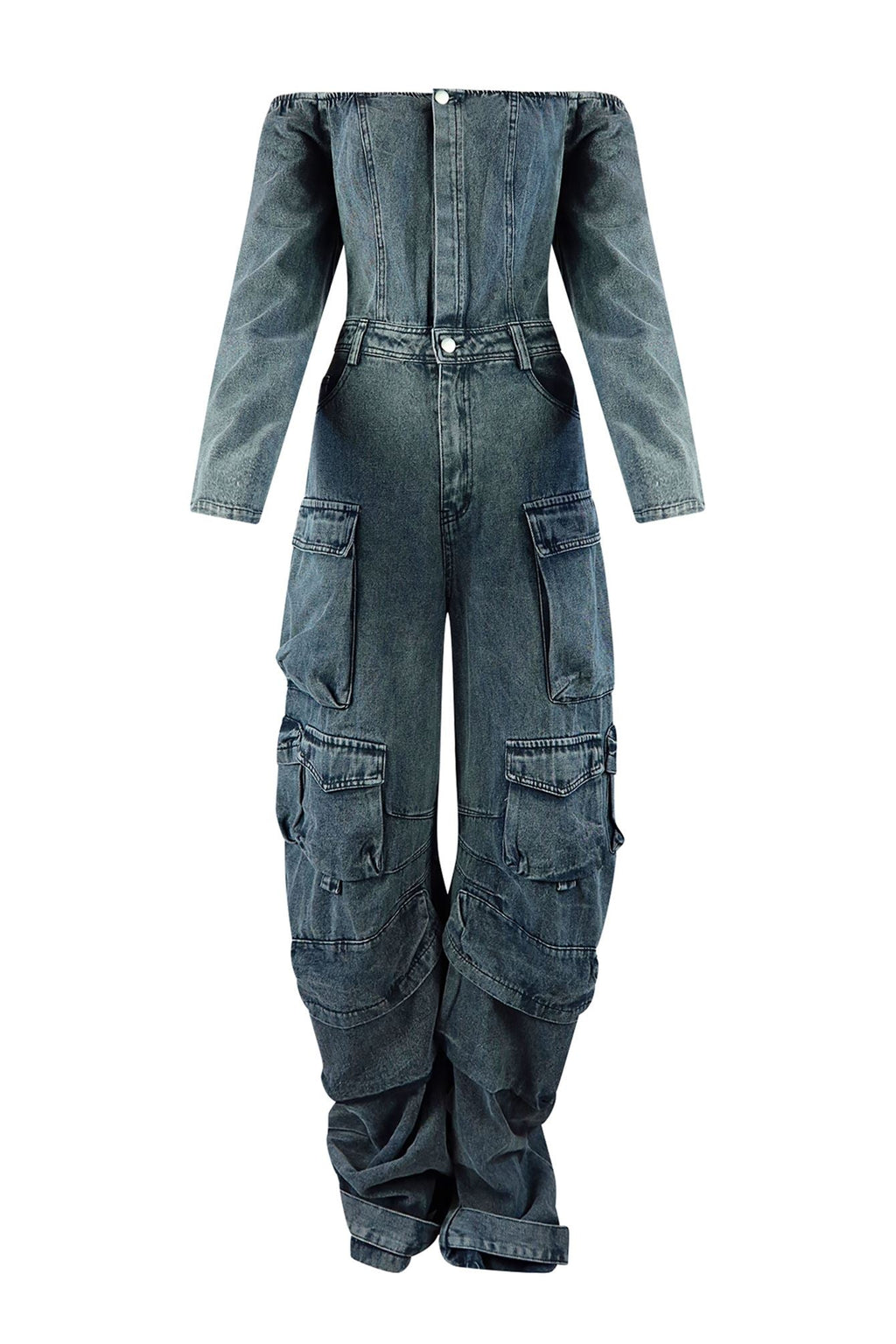 Ultimate Denim Off Shoulder Jumpsuit