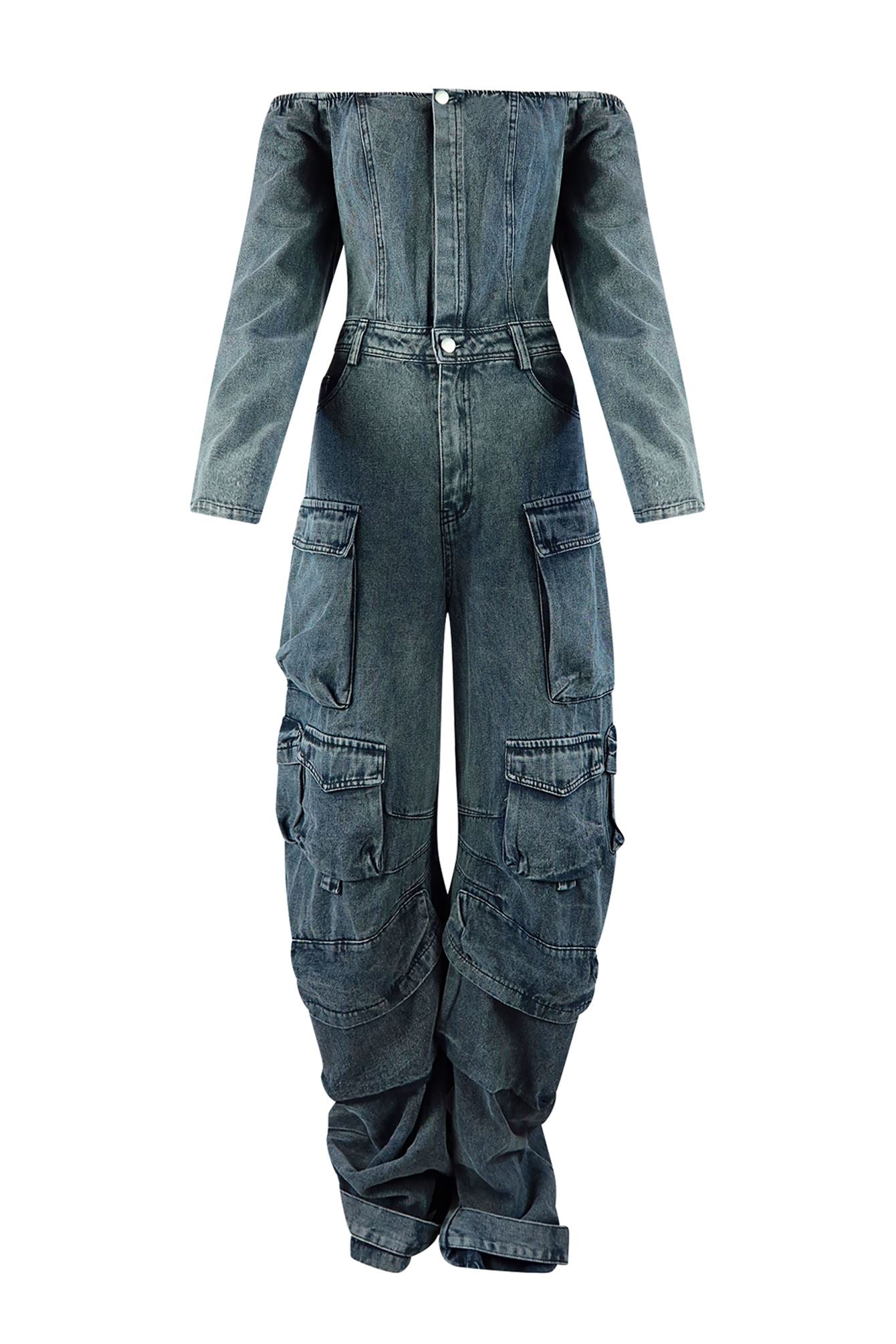 Ultimate Denim Off Shoulder Jumpsuit