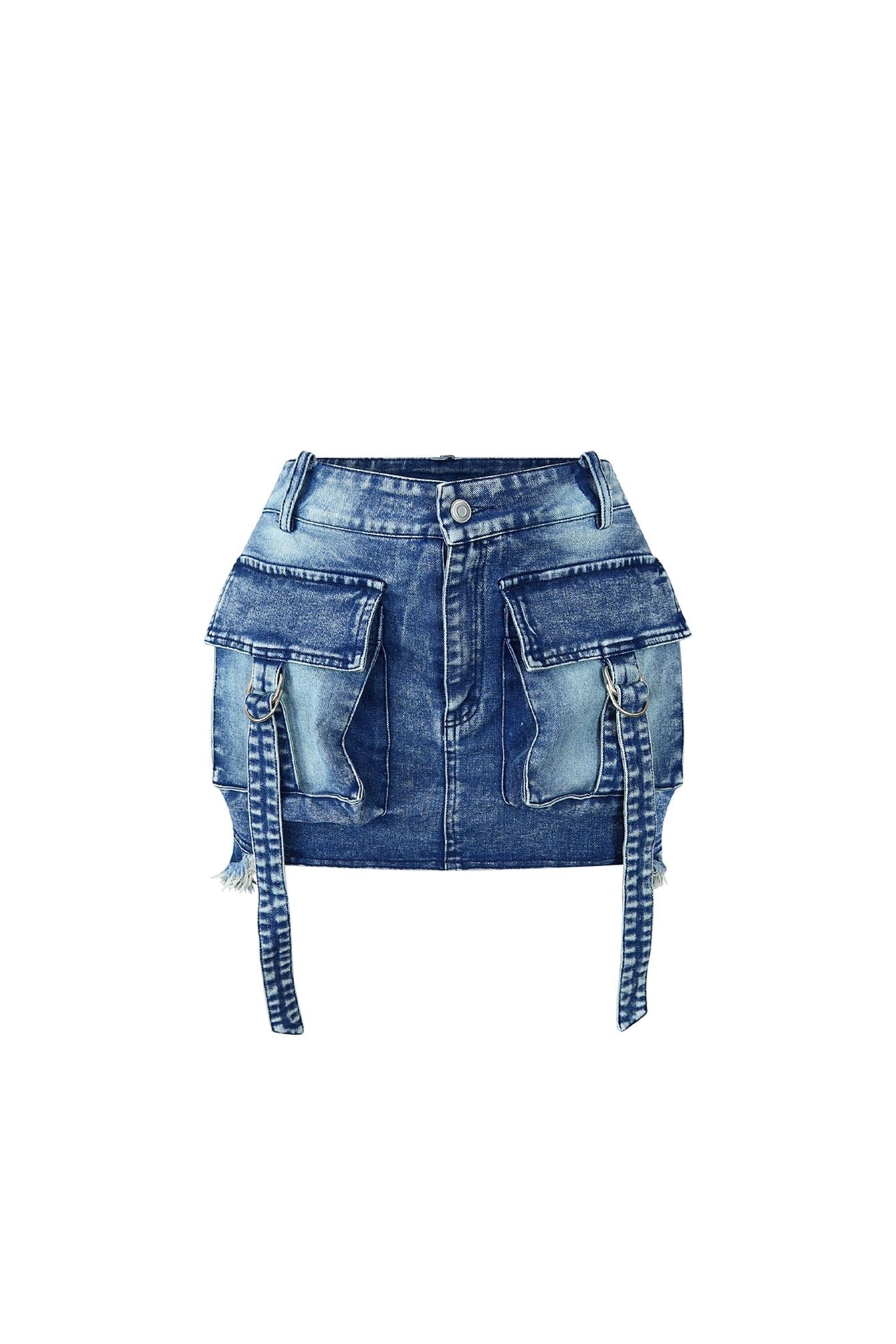 Problems Vintage Cargo Denim Skirt