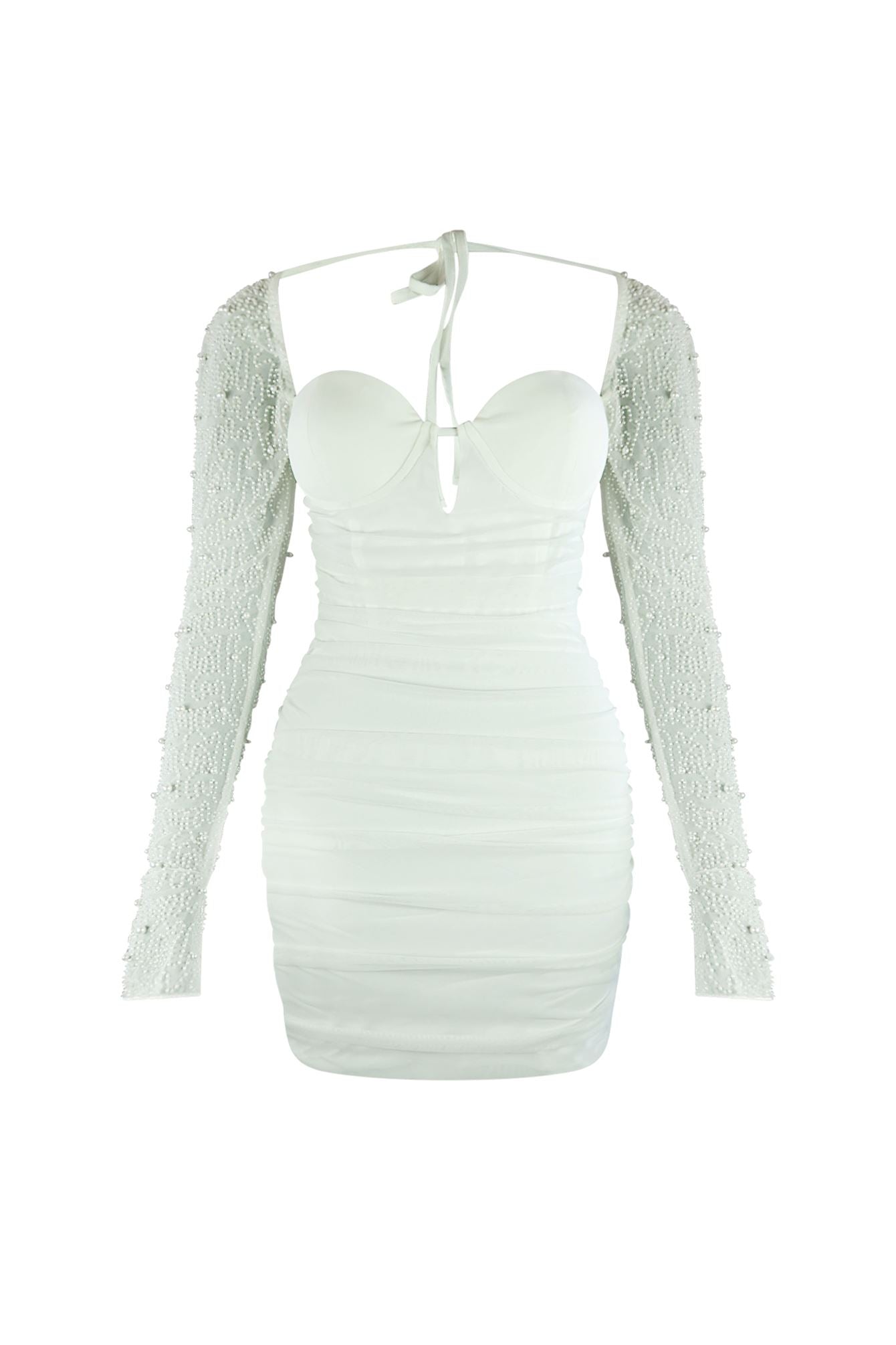 Snow Globe Mesh Pearl Dress