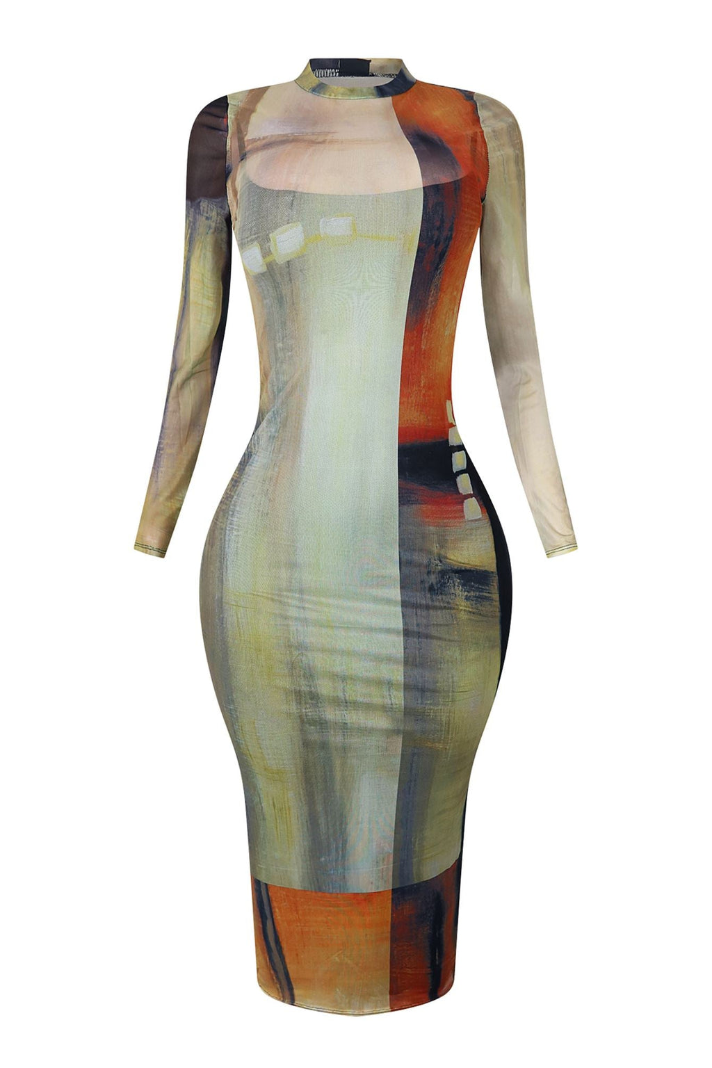 Leah Mesh Print Dress