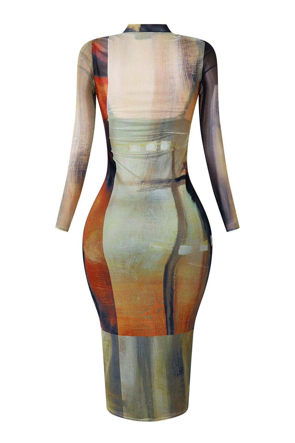 Leah Mesh Print Dress