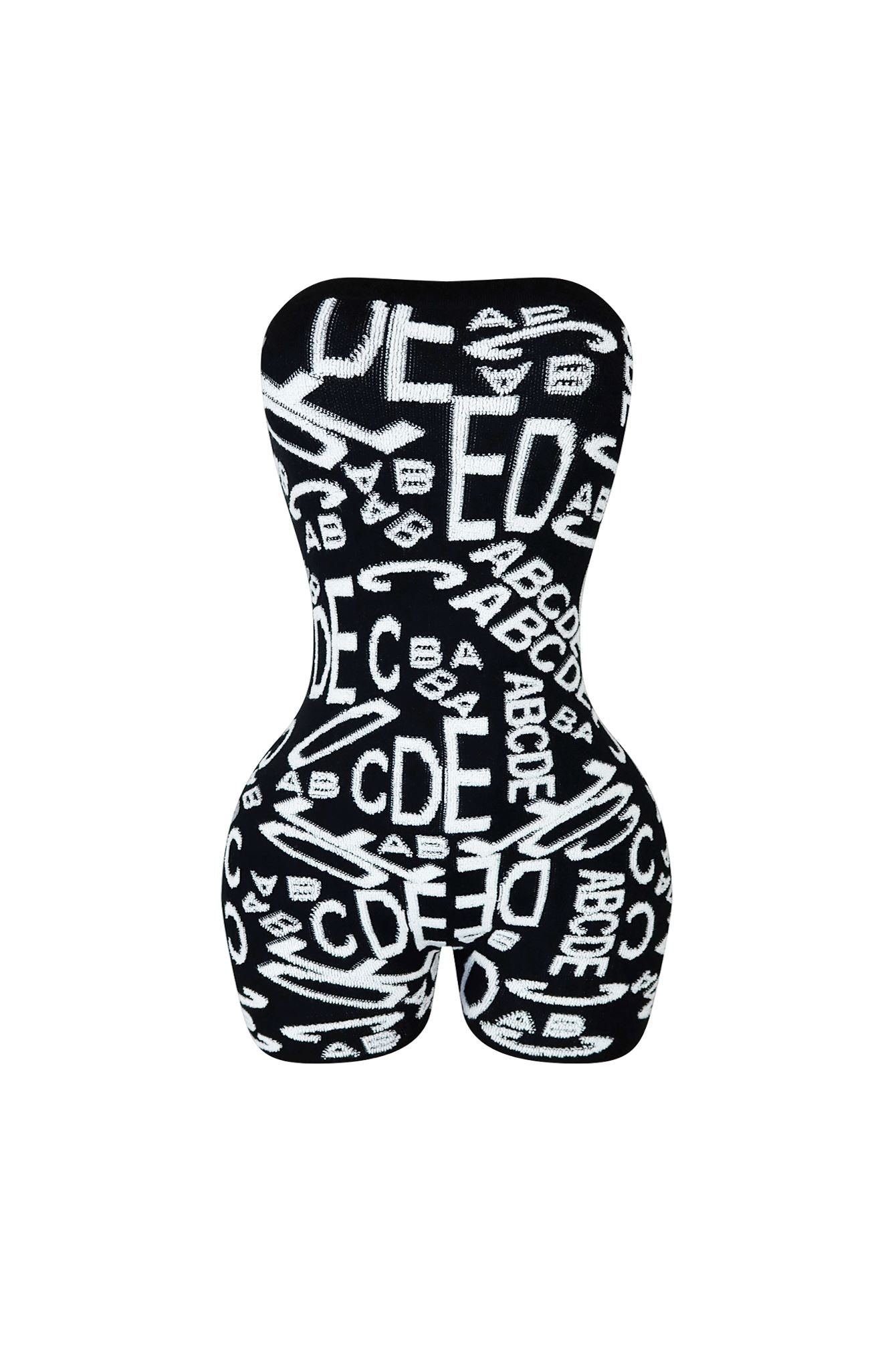 Meet Me At Noon Knit Patterned Tube Romper