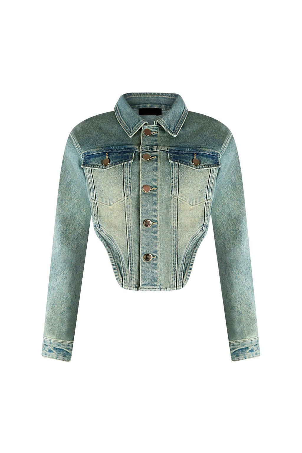 Only The Young Denim Corset Jacket