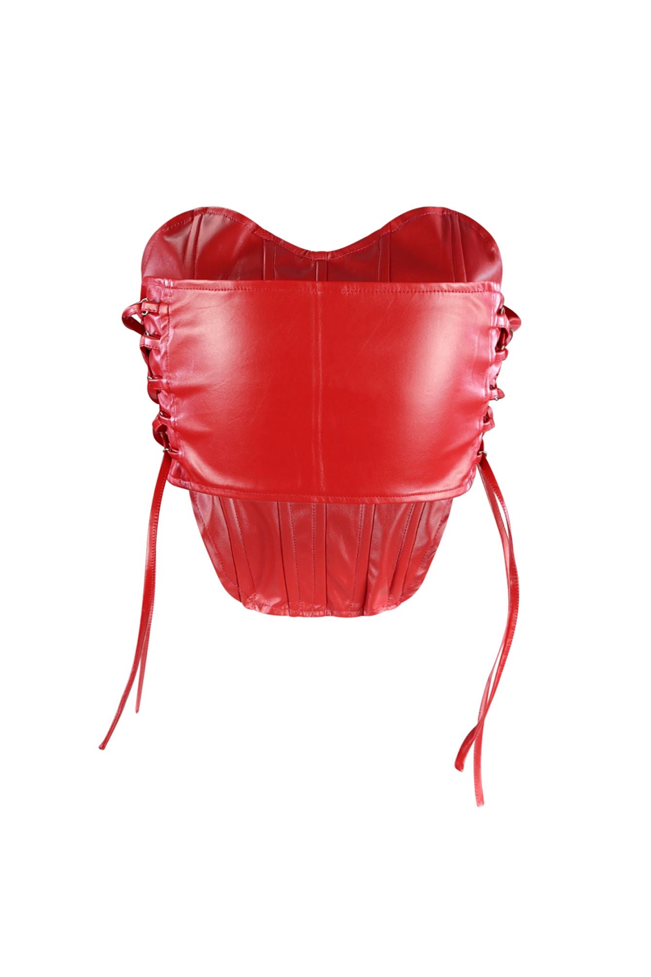 Too Hot Faux Leather Corset Top