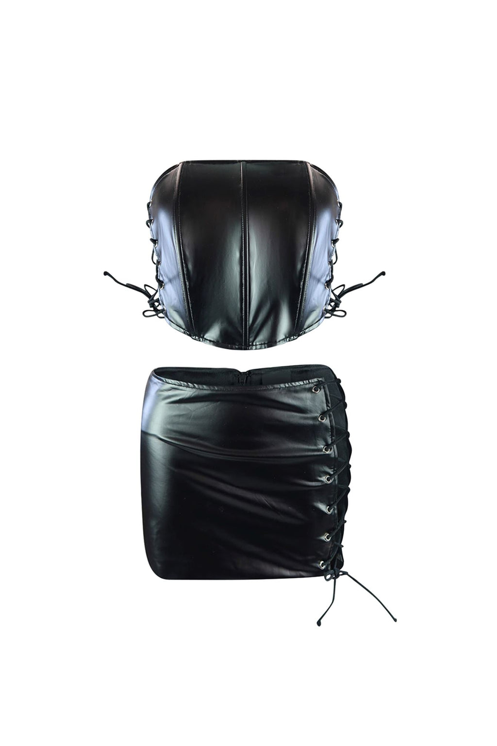 Six Senses Lace Up Top & Skirt SET