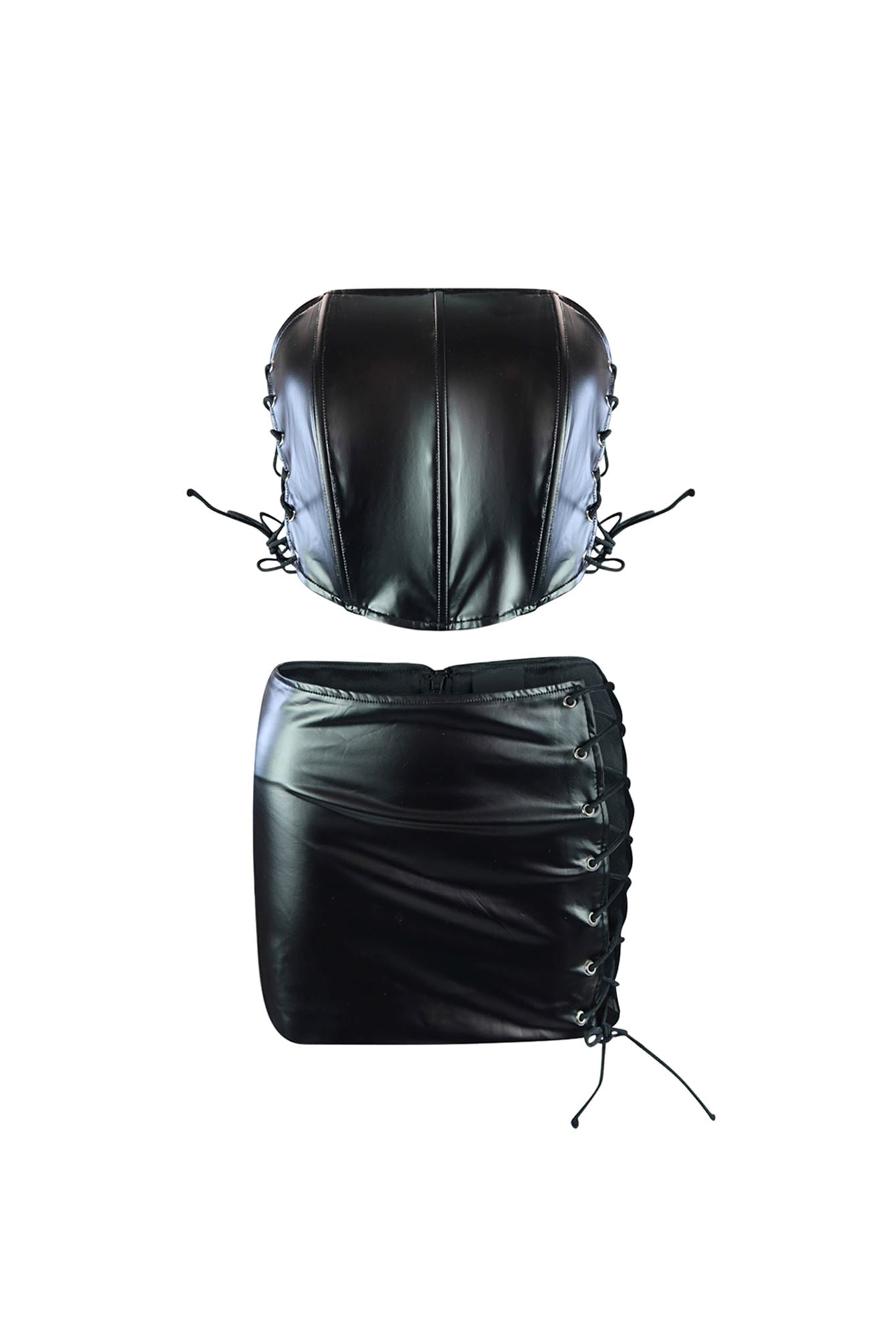 Six Senses Lace Up Top & Skirt SET