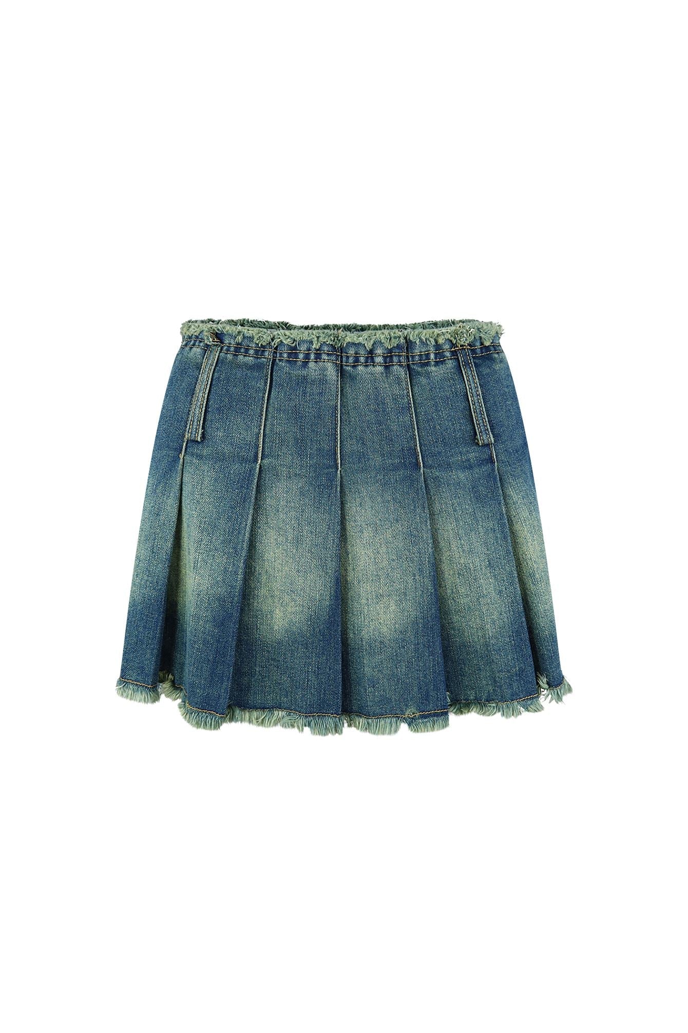 Theo Vintage Washed Pleated Skirt