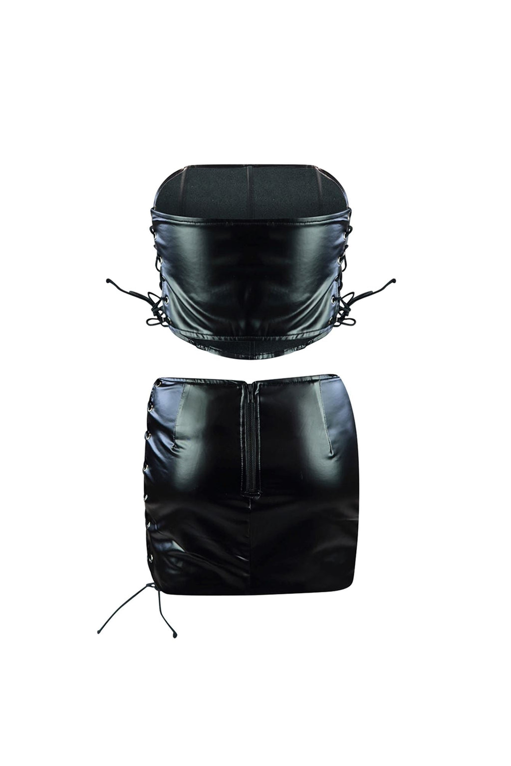 Six Senses Lace Up Top & Skirt SET