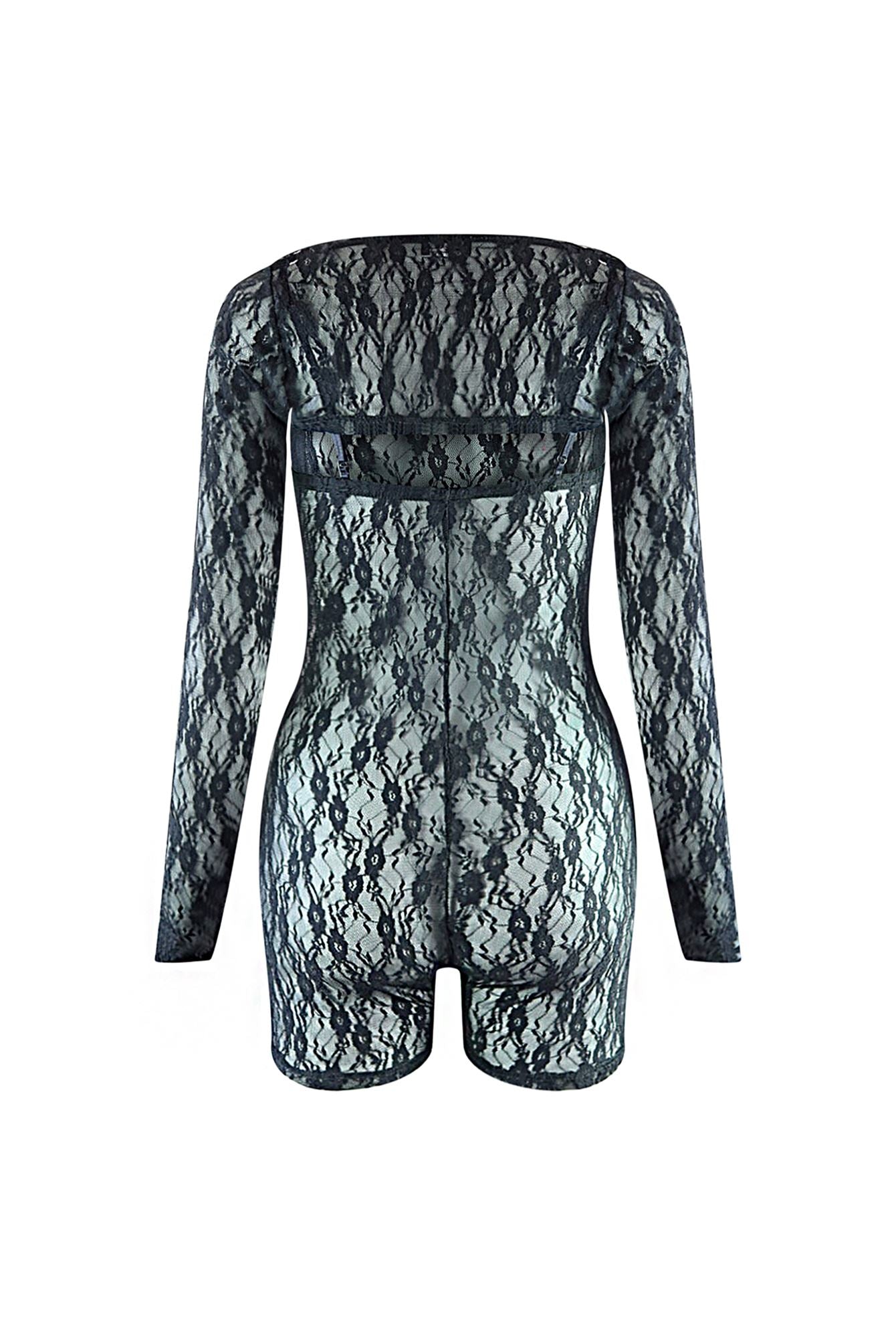 Twist Of Faith Lace Cami Romper & Bolero SET