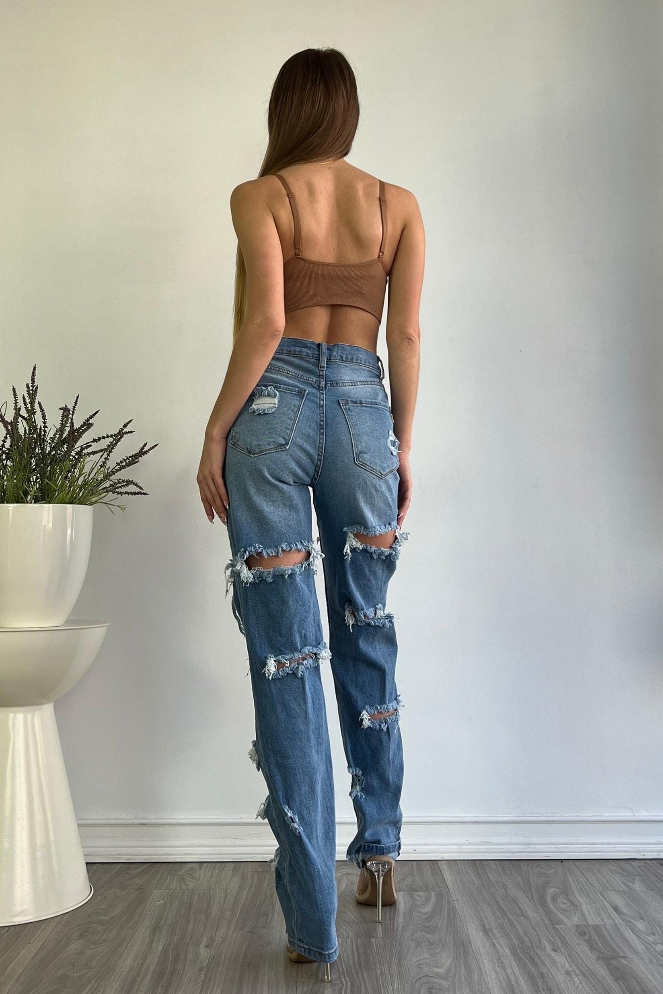 Charlie, Last Name Wilson Distressed Jeans