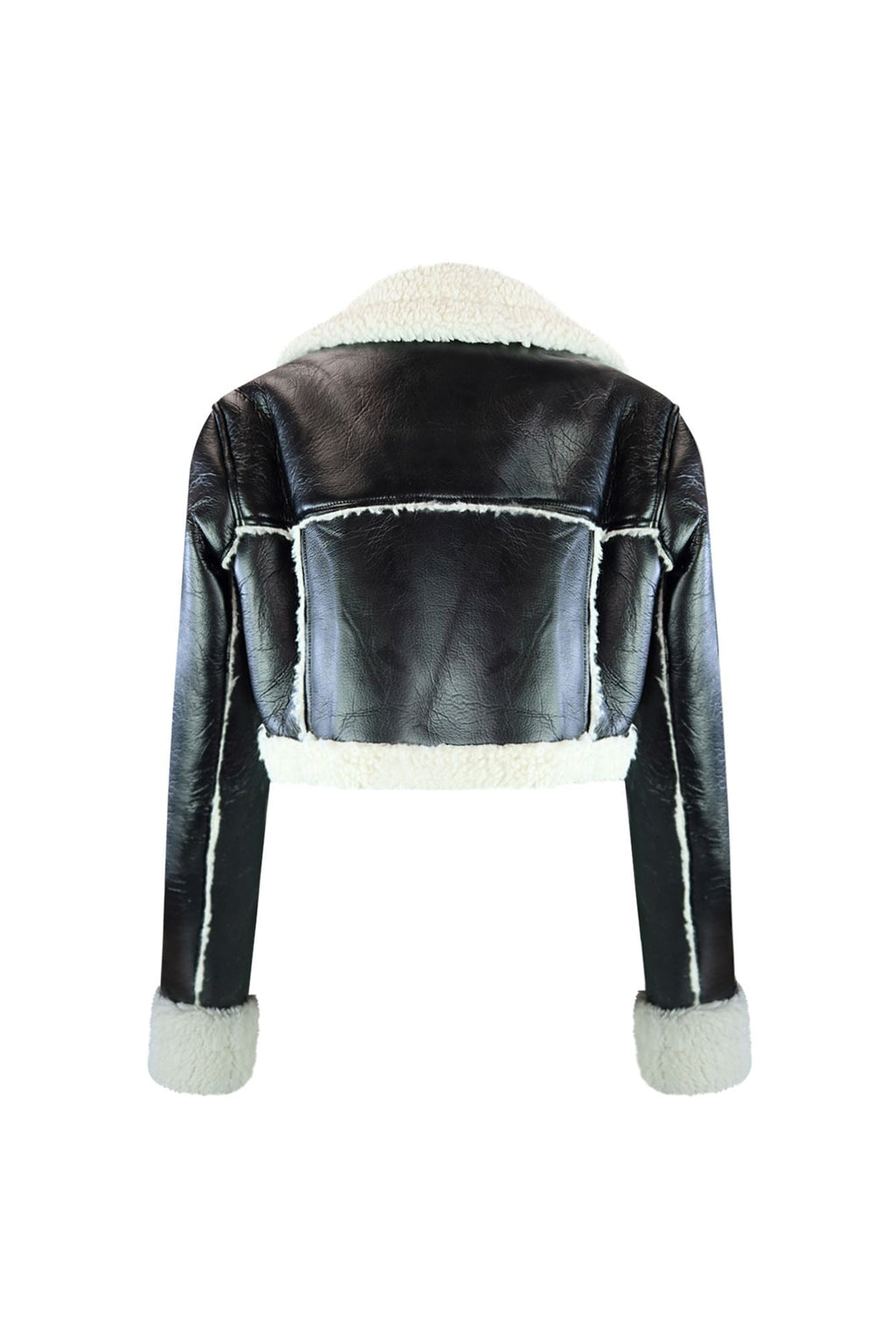 Staten Island Crop Faux Leather Jacket