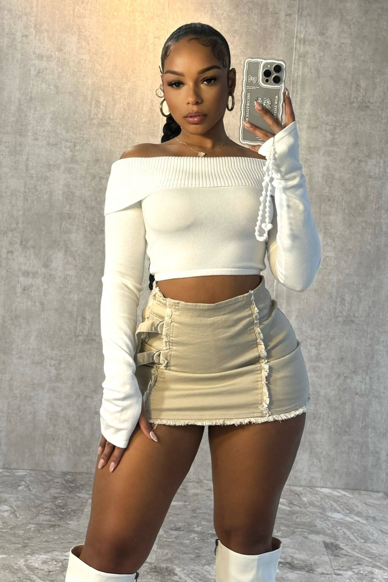 On My Mind Thumbhole Crop Top