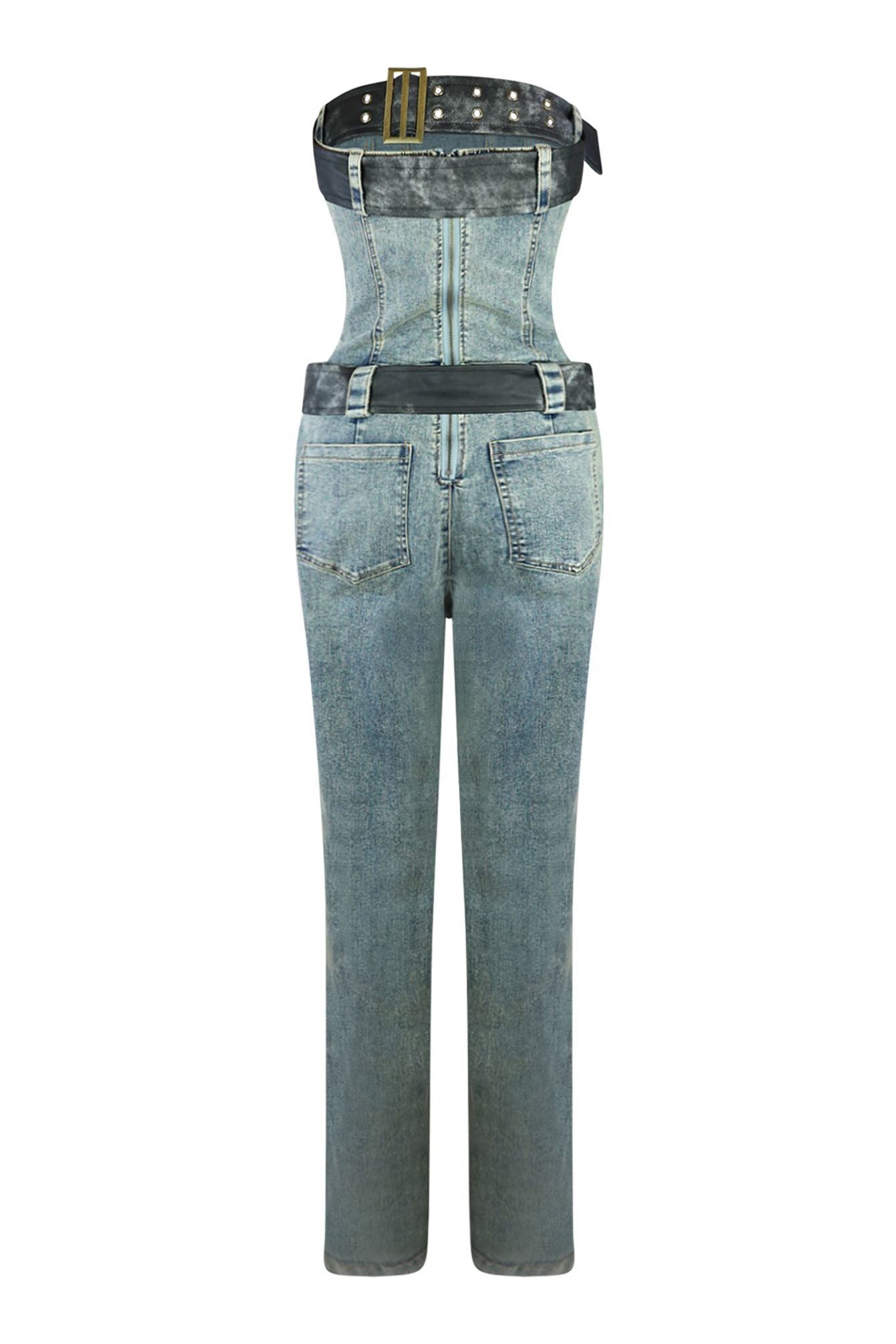 Hustler Double Belt Vintage Jumpsuit