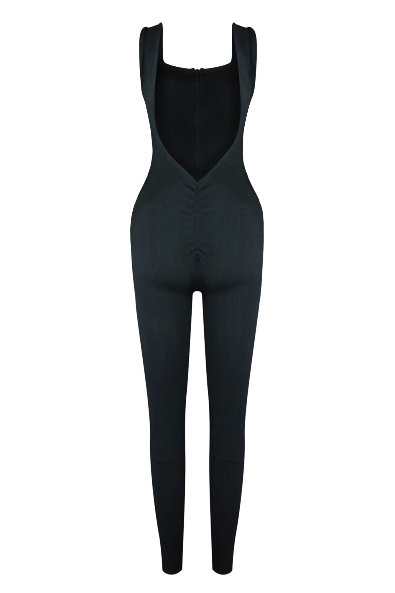 Robin Ribbed Knit Zip Up Jumpsuit