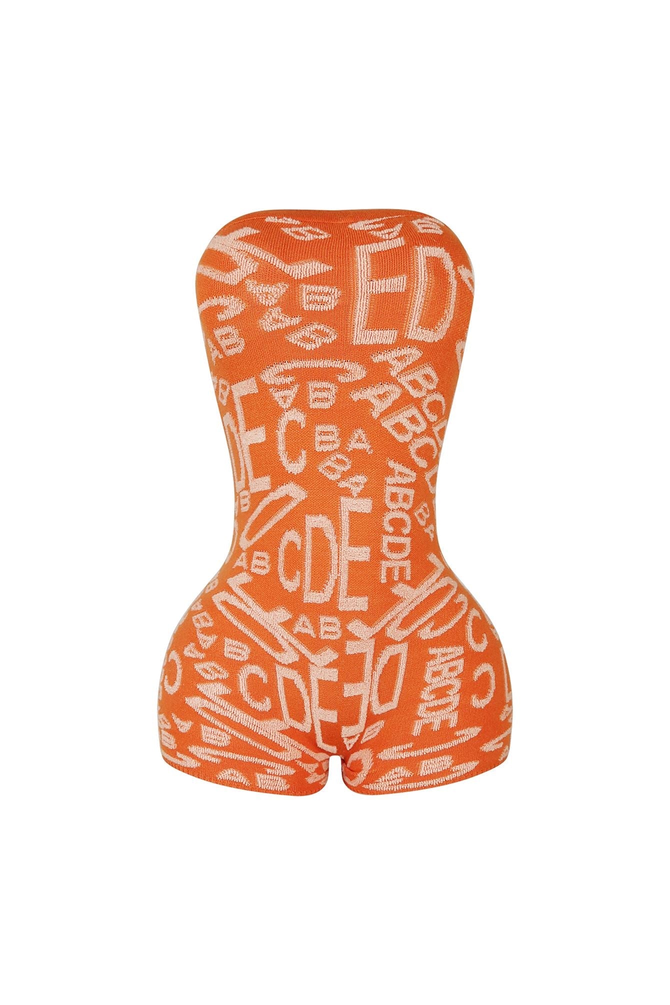 Meet Me At Noon Knit Patterned Tube Romper