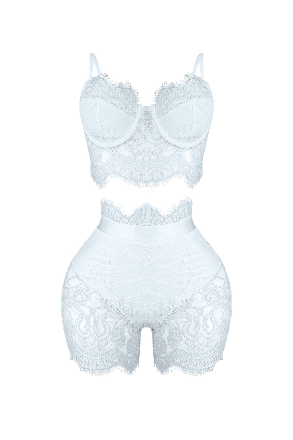 Relapse Lace Bustier & Shorts SET