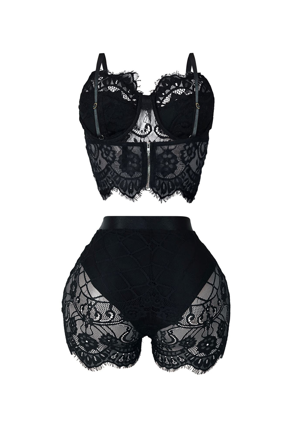Relapse Lace Bustier & Shorts SET