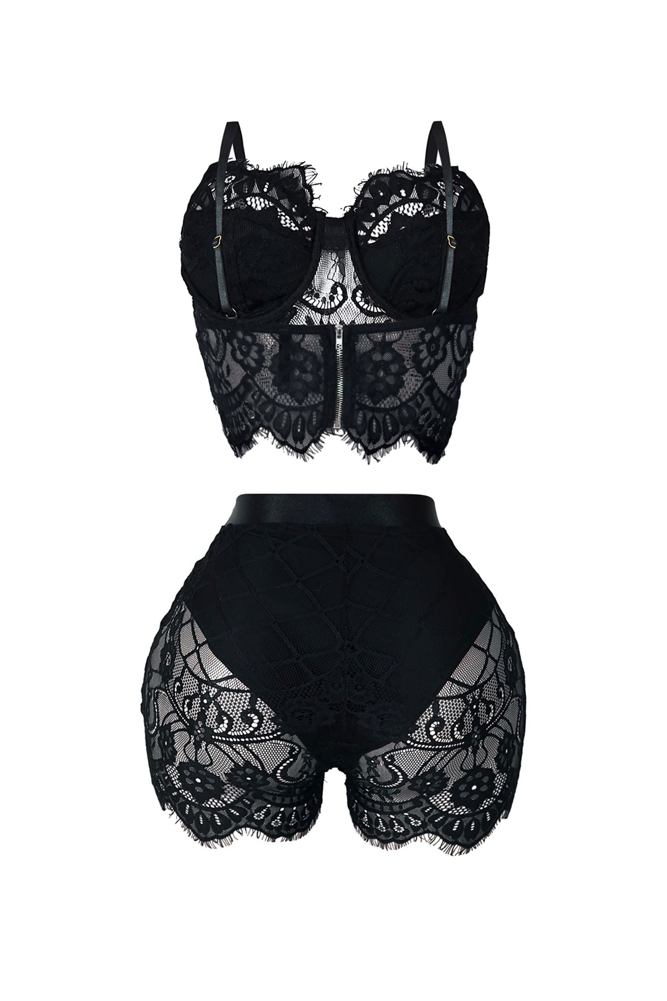 Relapse Lace Bustier & Shorts SET
