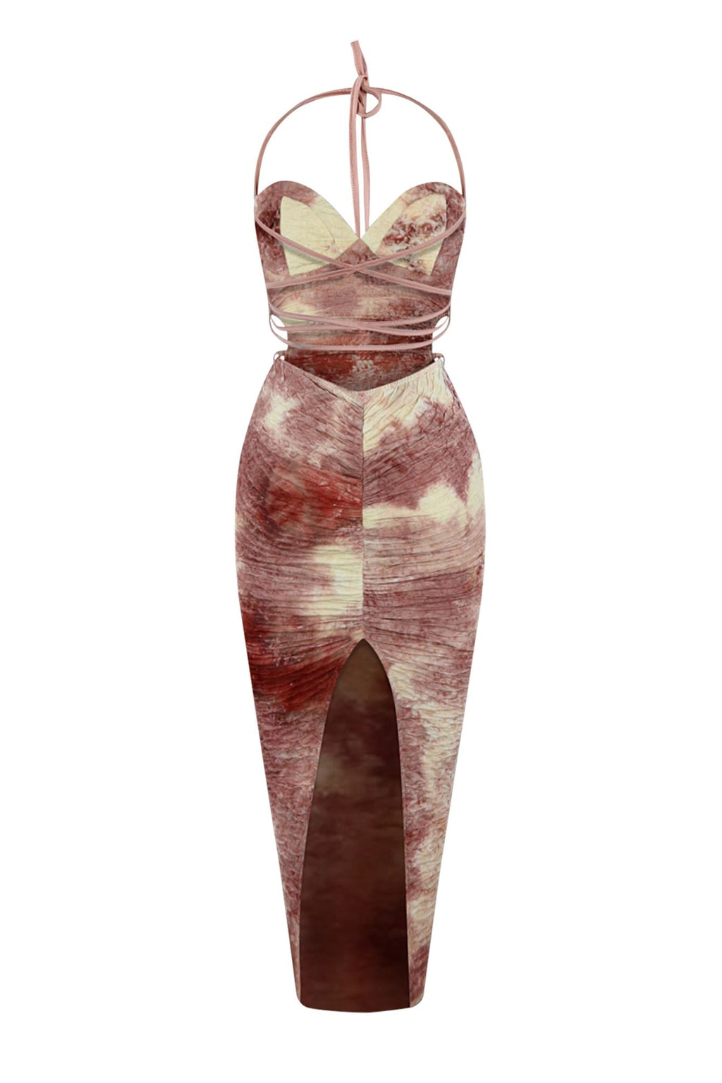 Groove Tie Dye Lace up Dress