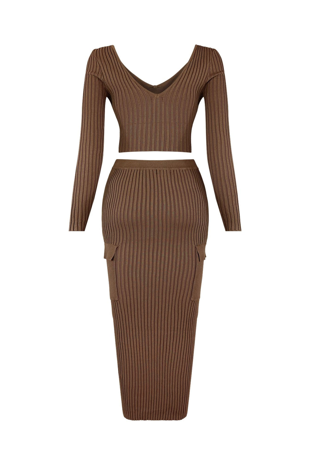 Sweet Sweater Knit Top & Midi Skirt SET