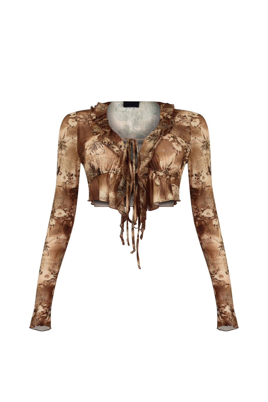 Valeria Mesh Ruffle Top