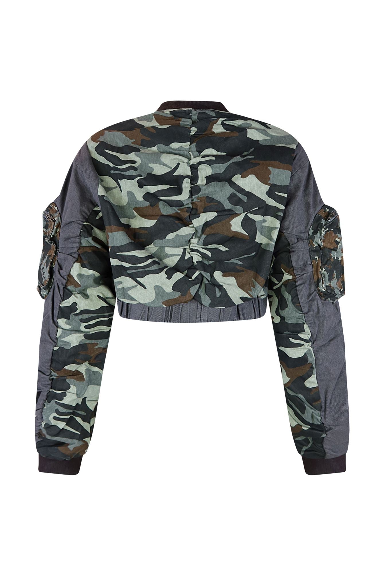 Wake Me Up Camo Pockets Scrunched Jacket