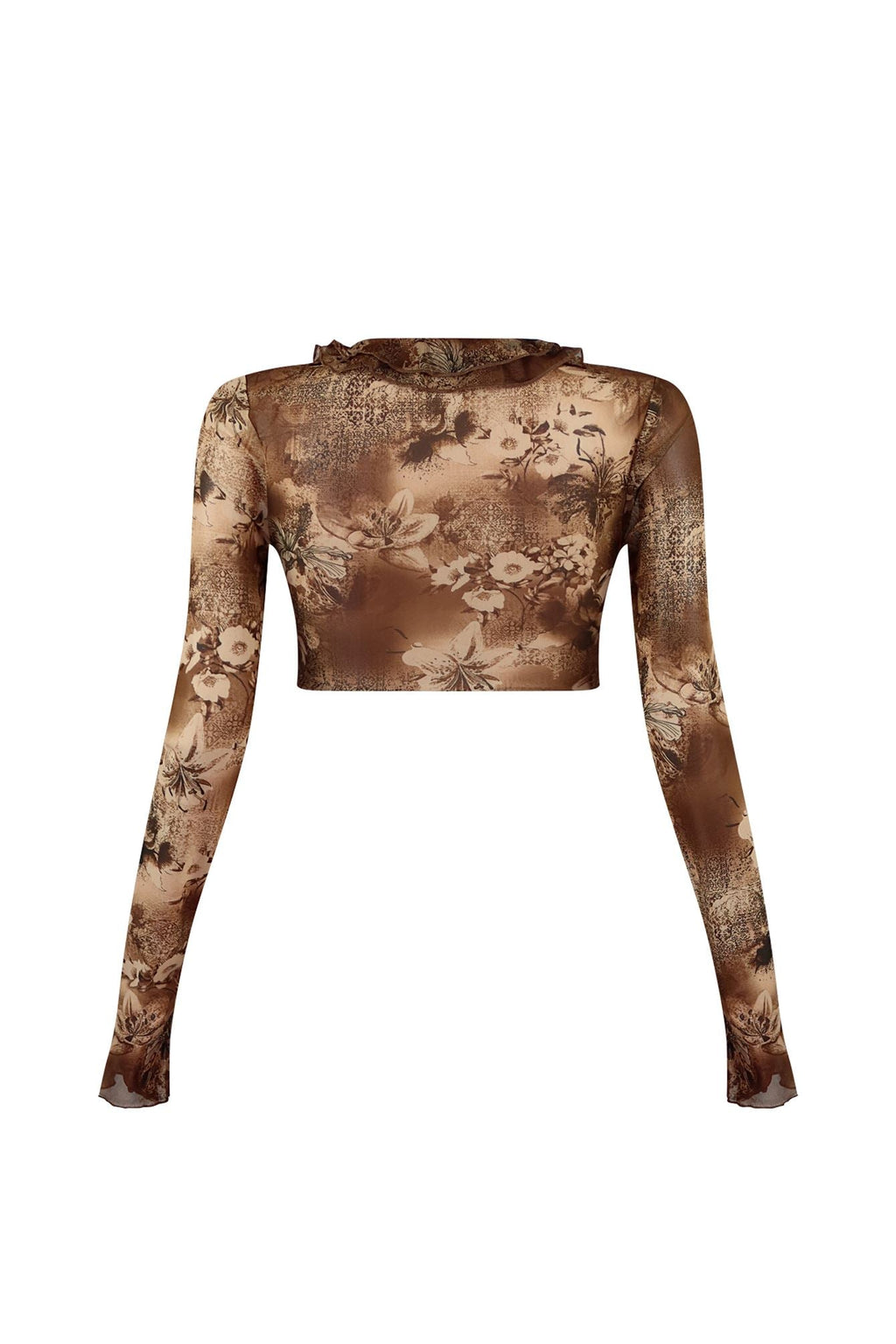 Valeria Mesh Ruffle Top