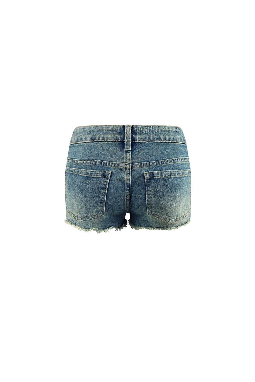 Play It Lace Up Denim Jean Shorts