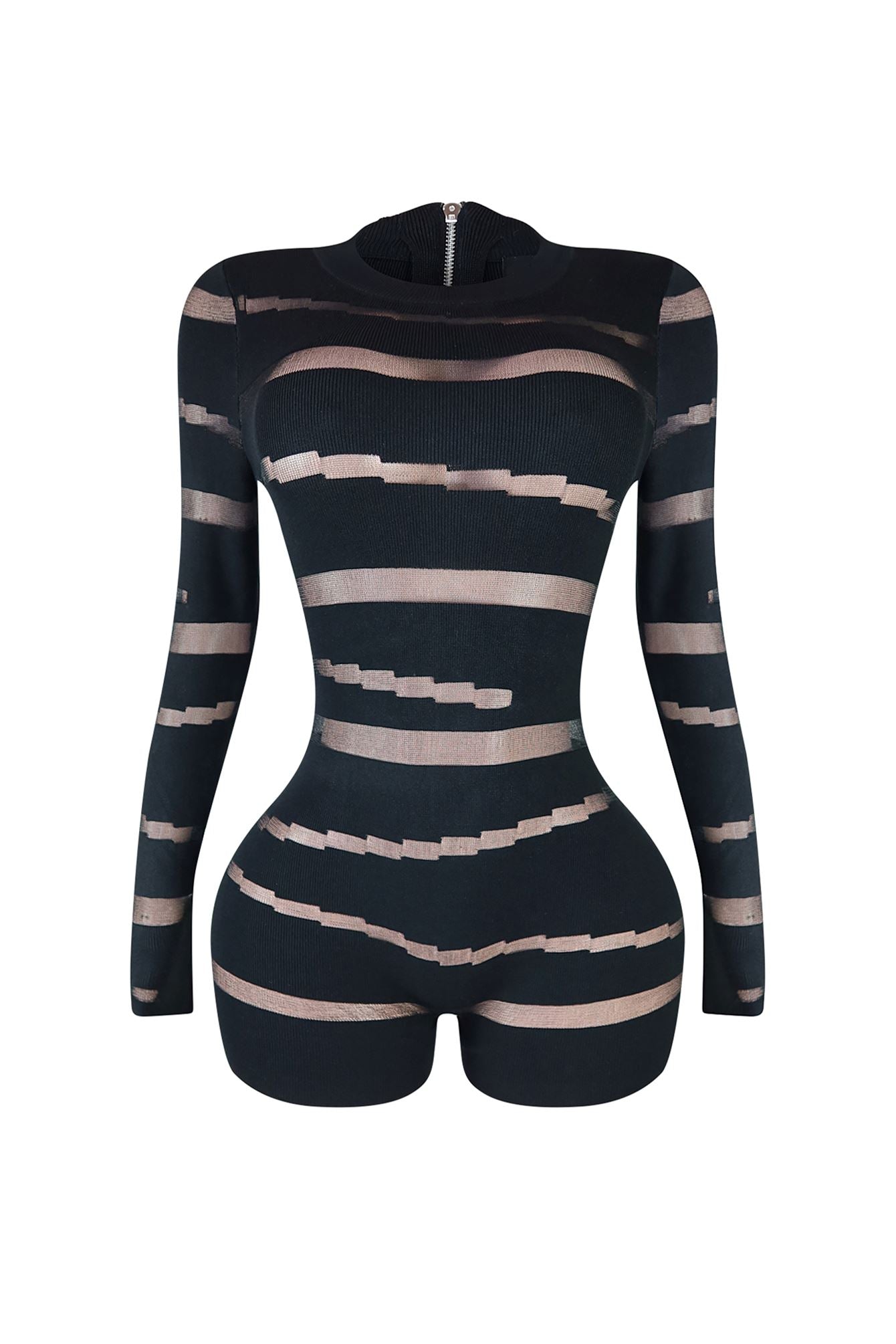 Sneak Peek Mesh Contrast Romper