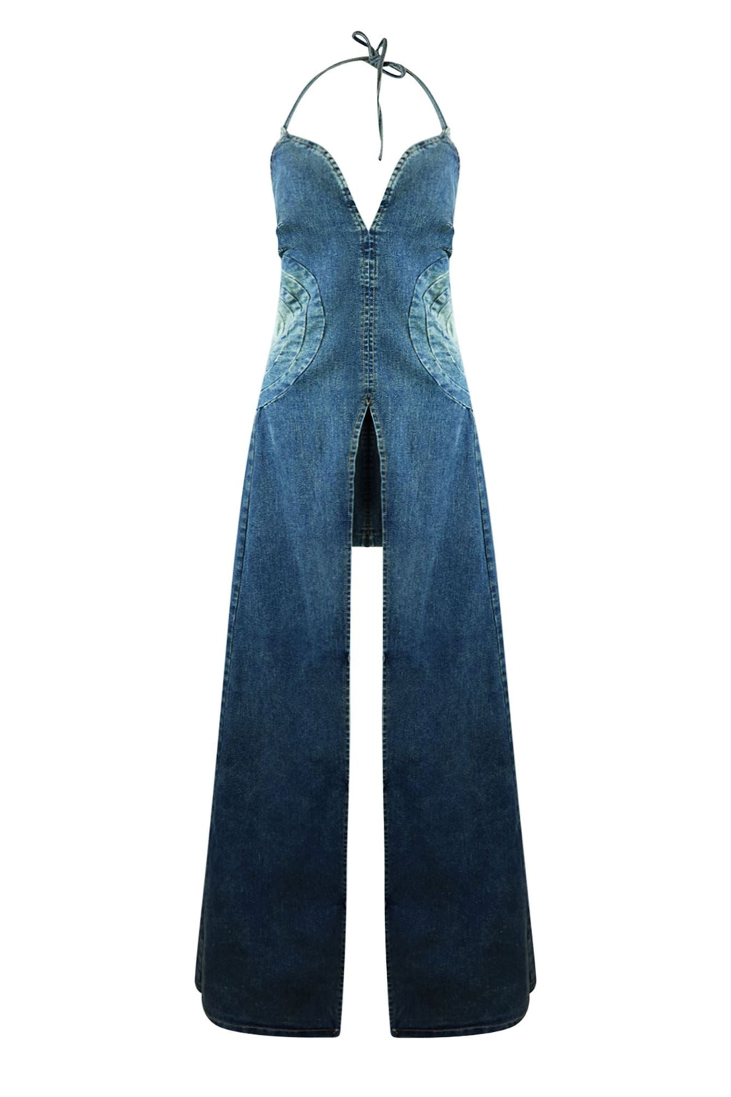 Glitch Out Denim Top & Skirt Set