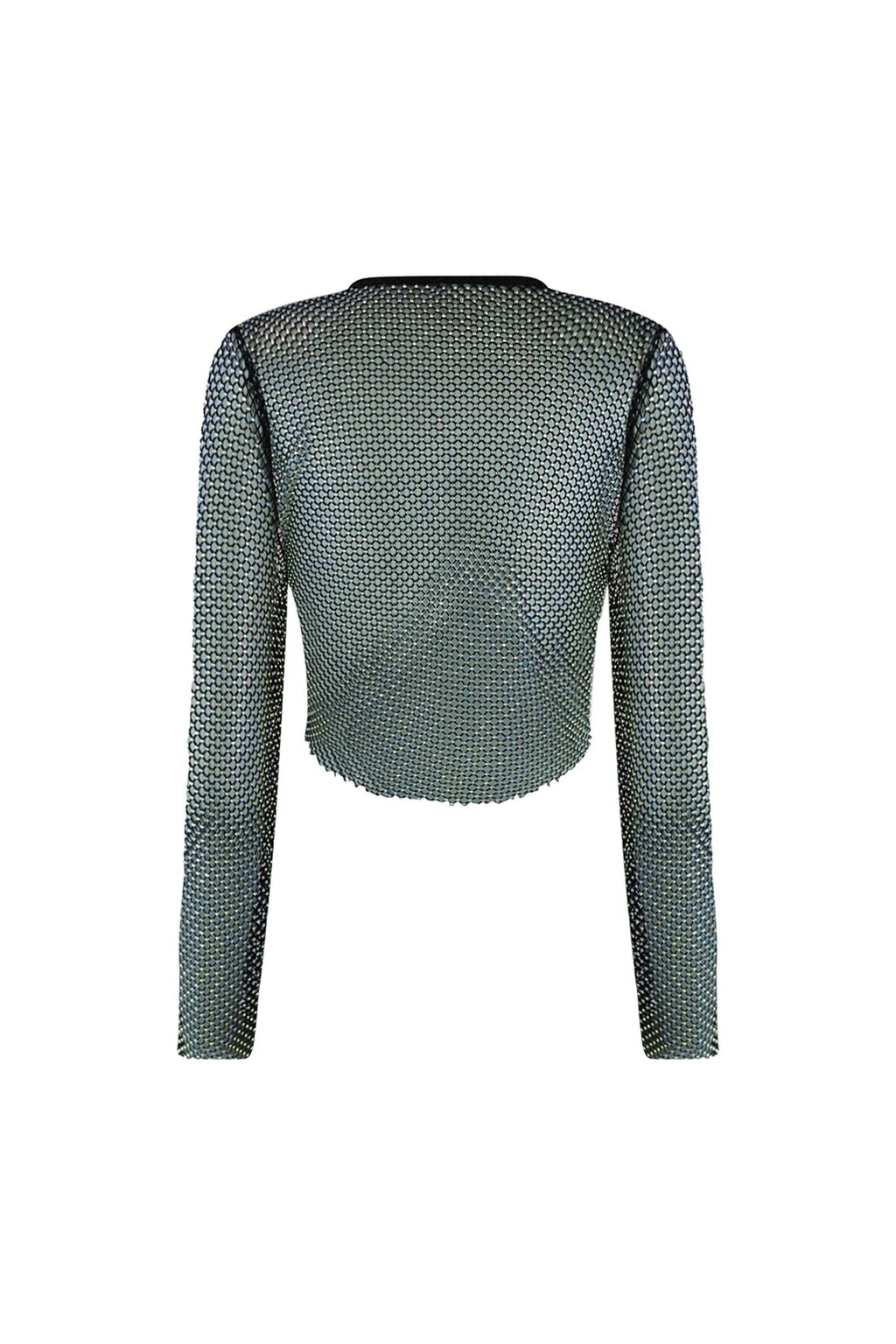 Excuse Me Rhinestone Fishnet Top