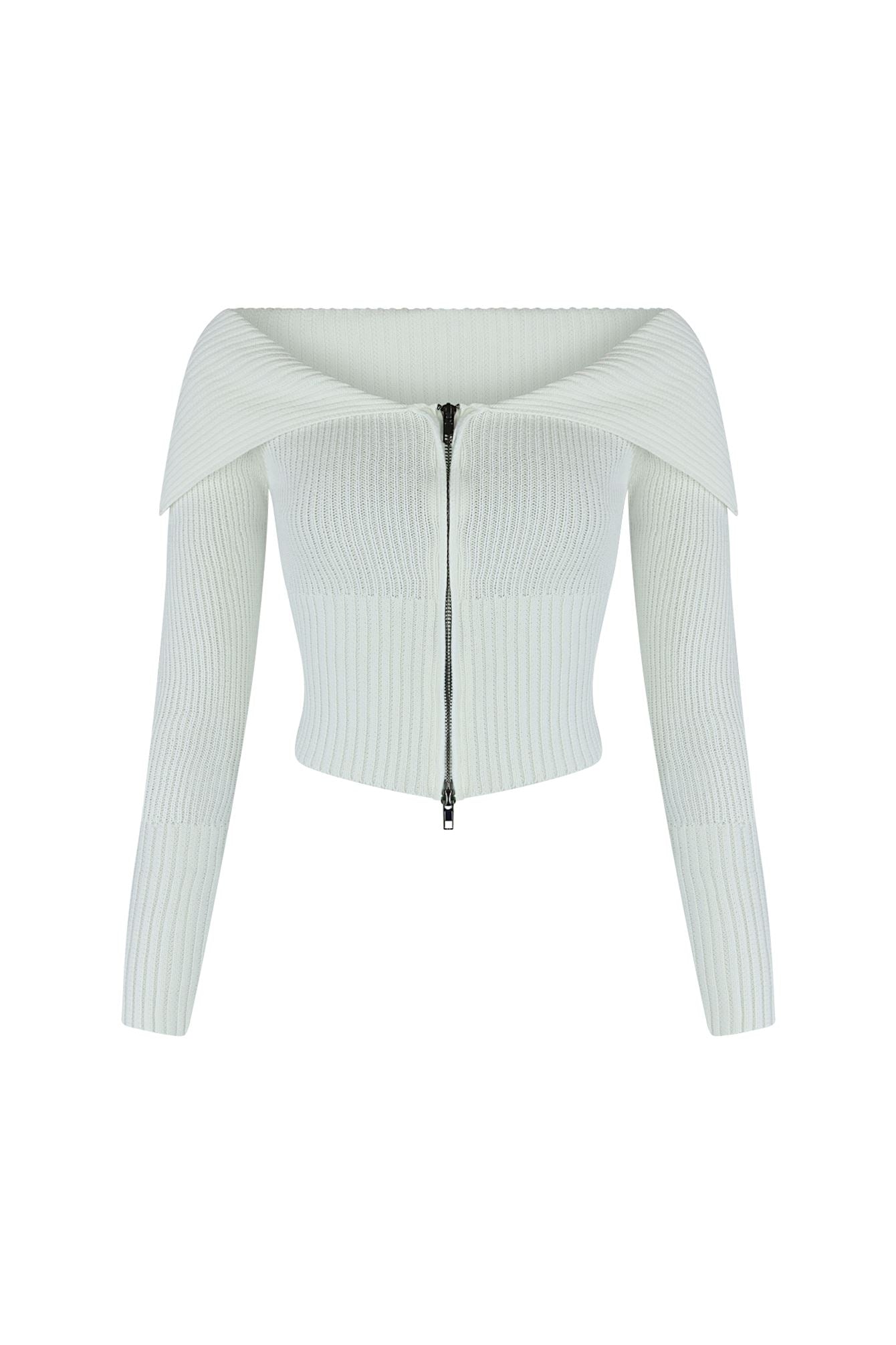 Good Luck Knit Two Way Zipper Top