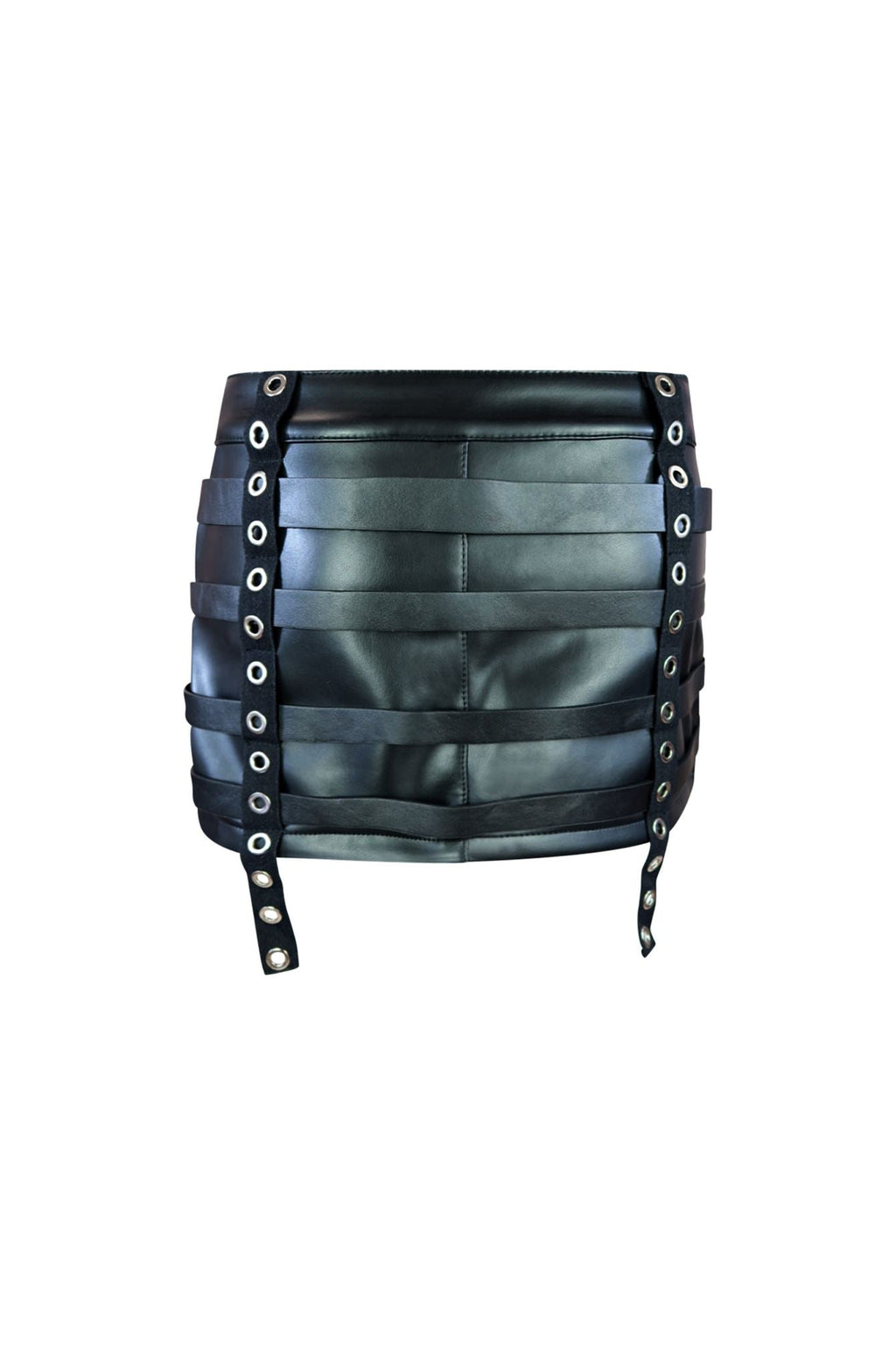 Here 4 You Belted Faux Leather Skirt