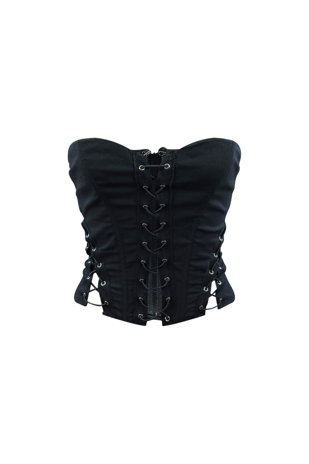 On Edge Lace Up Corset Tube Top